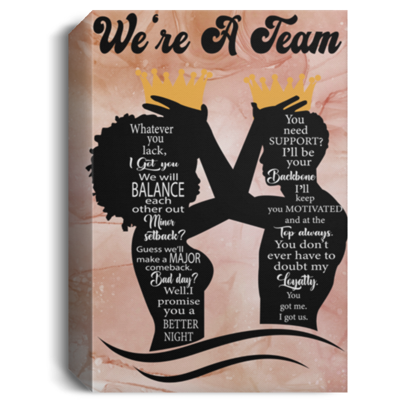 We're A Team Canvas Wall Art