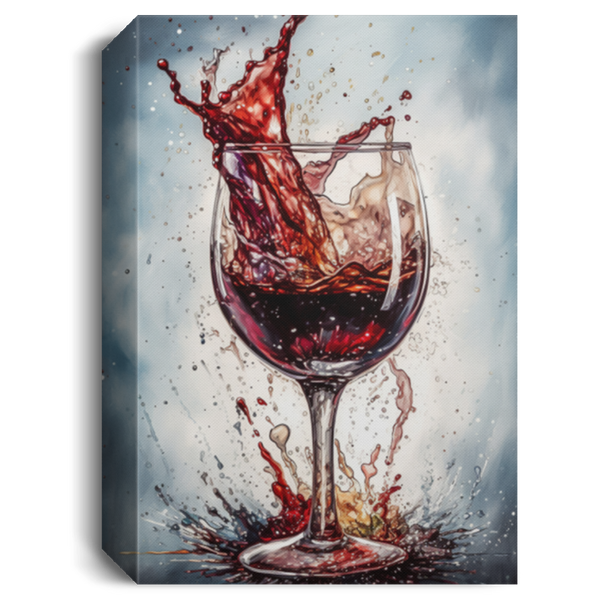 When It Splashes | Wine Canvas Wall Art