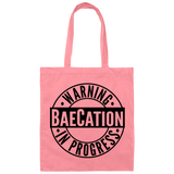 Warning BaeCation In Progress | Canvas Tote Bag