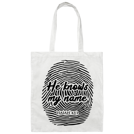 He Knows My Name | Canvas Tote Bag