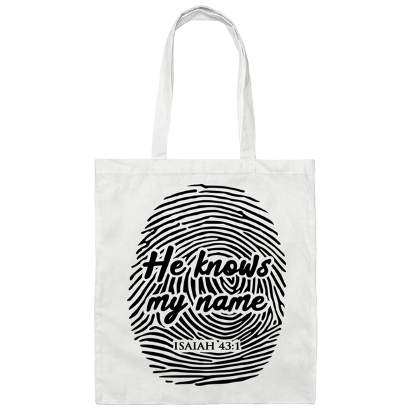 He Knows My Name | Canvas Tote Bag