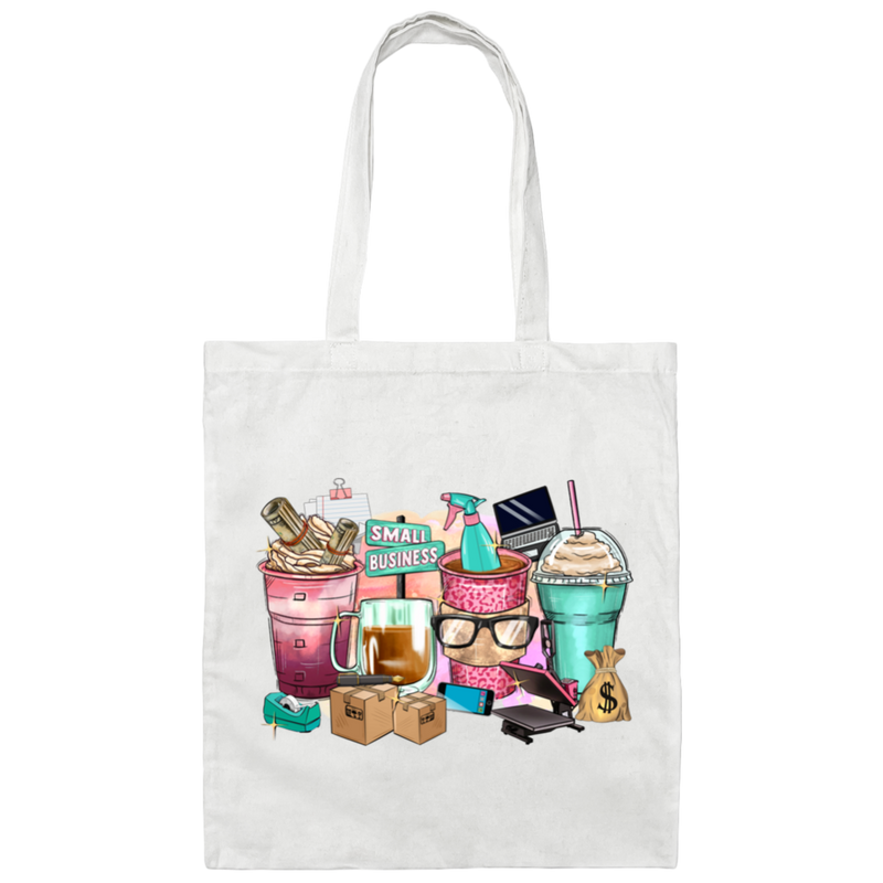 Small_Business_Coffee_Cups | Canvas Tote Bag