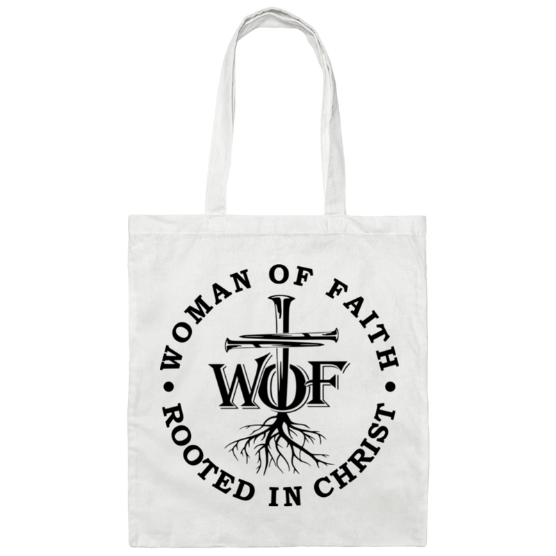 Woman Of Faith Rooted In Christ | Canvas Tote Bag