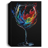 When It Pours | Abstract Wine Canvas Wall Art