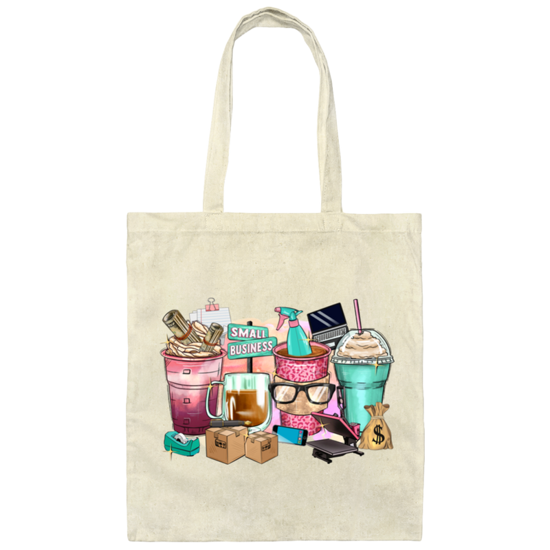 Small_Business_Coffee_Cups | Canvas Tote Bag