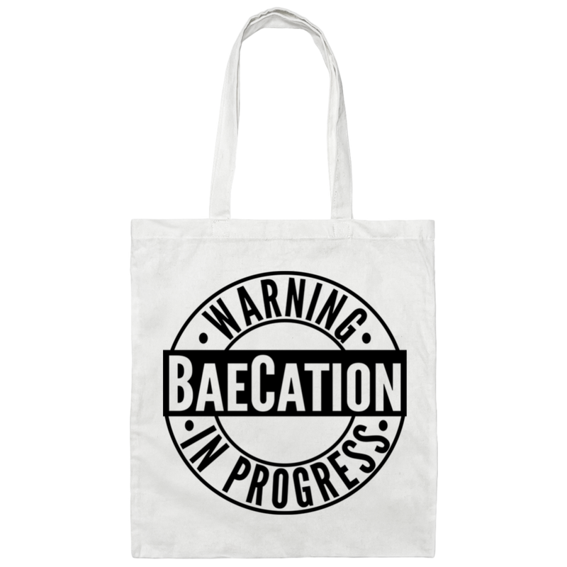 Warning BaeCation In Progress | Canvas Tote Bag