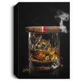 Whiskey and Cigar Canvas Wall Art | Home Decor for Bar, Man Cave