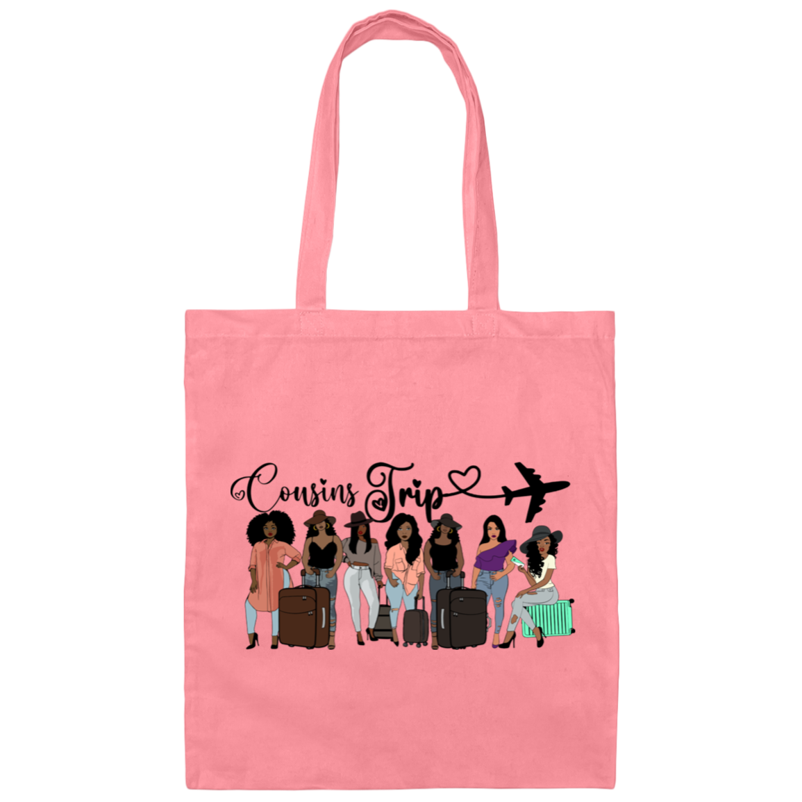 Cousins Trip with Plane | Canvas Tote Bag