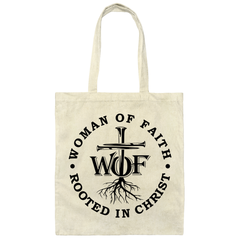 Woman Of Faith Rooted In Christ | Canvas Tote Bag