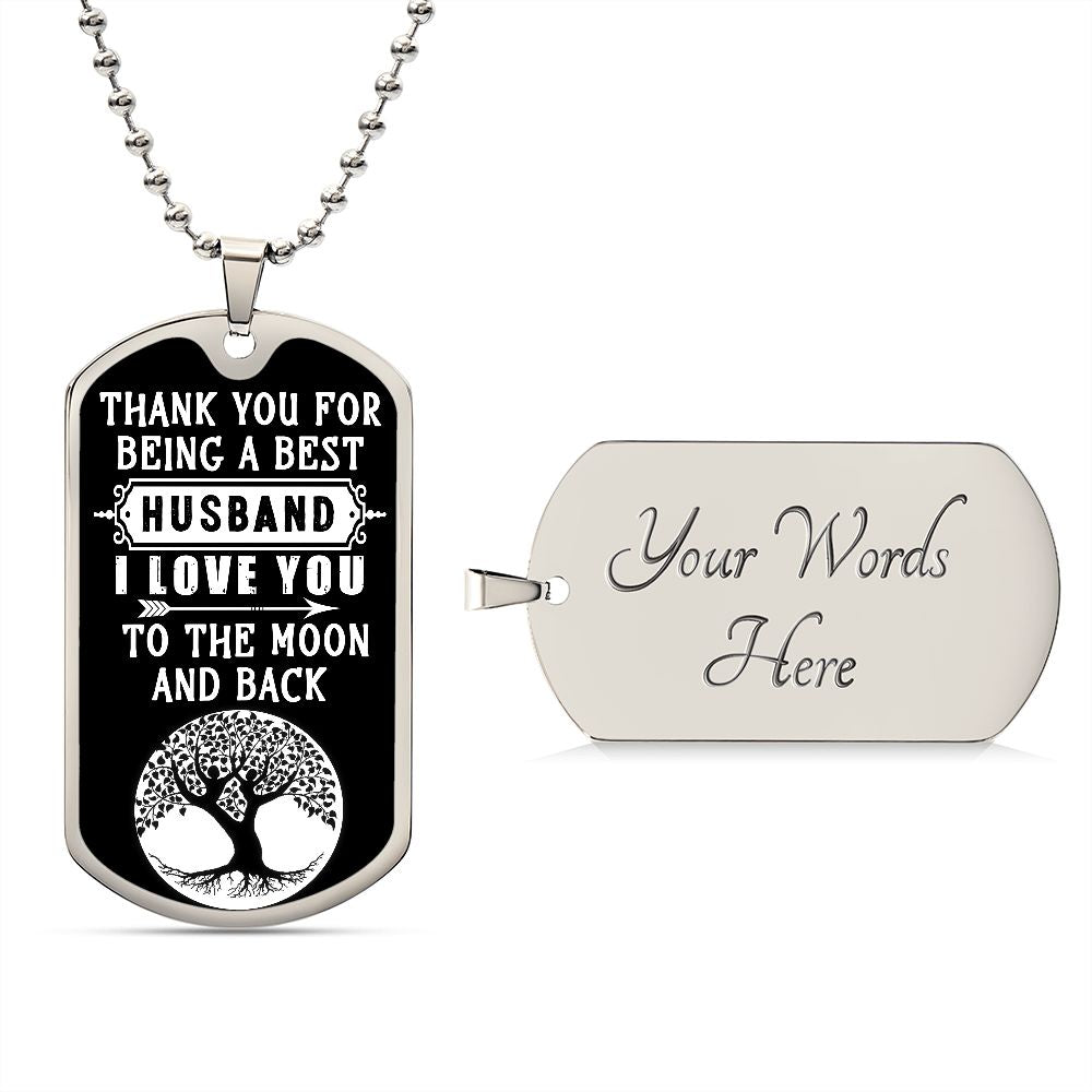 Thank you for Being The Best Husband | Dog Tag