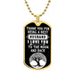 Thank you for Being The Best Husband | Dog Tag