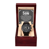 To My Son | Black Chronograph Watch