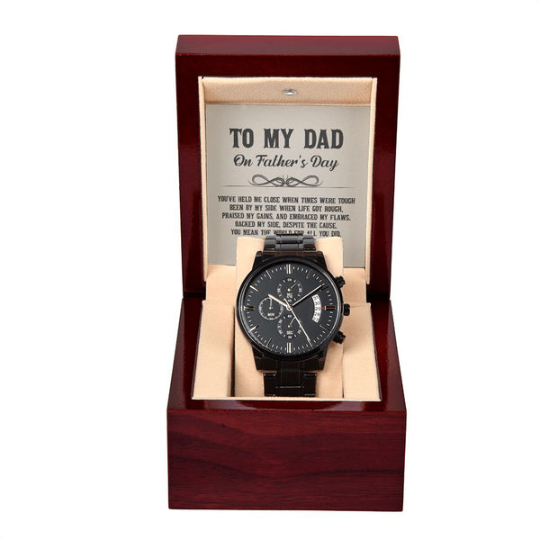 To My Dad | Black Chronograph Watch