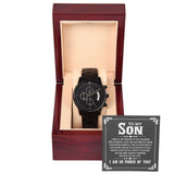 To My Son | Black Chronograph Watch