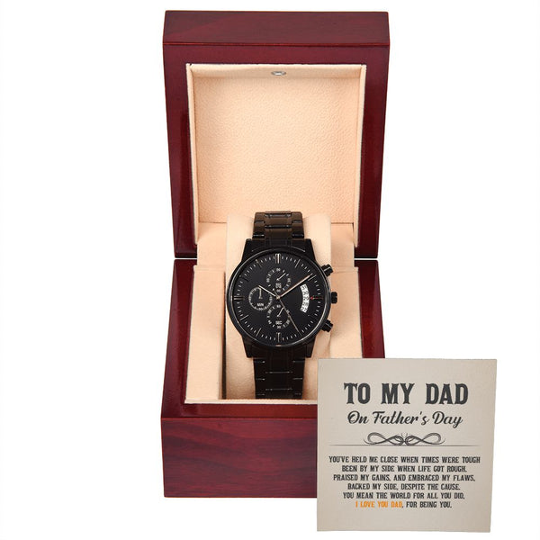 To My Dad | Black Chronograph Watch