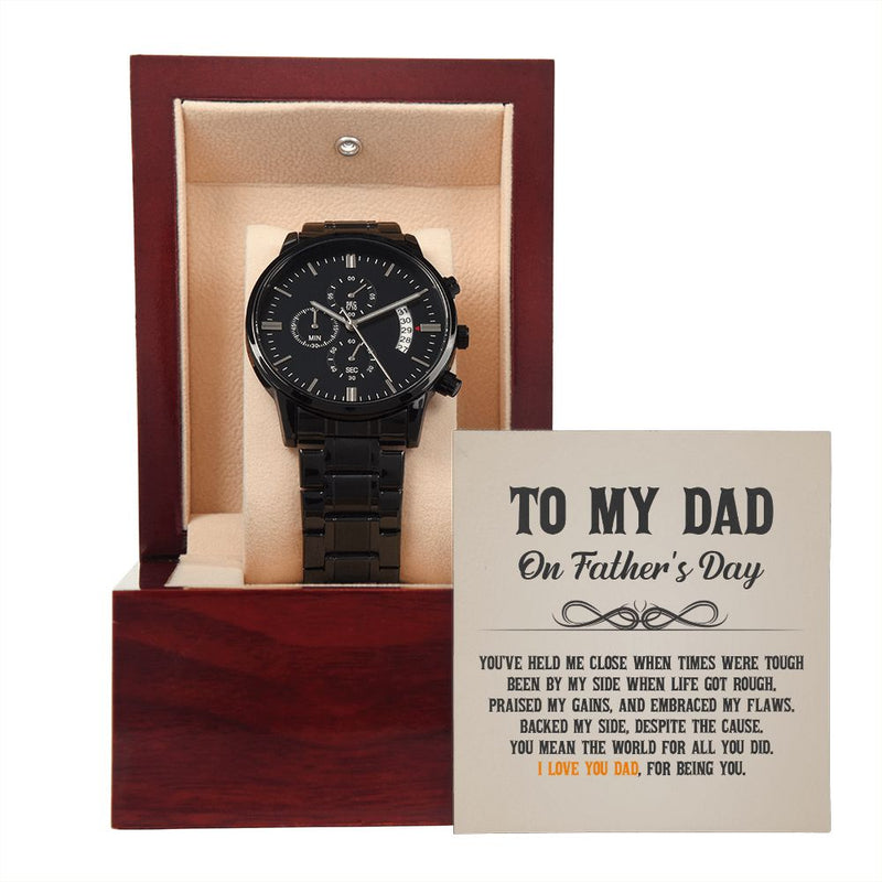 To My Dad | Black Chronograph Watch