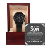 To My Son | Black Chronograph Watch