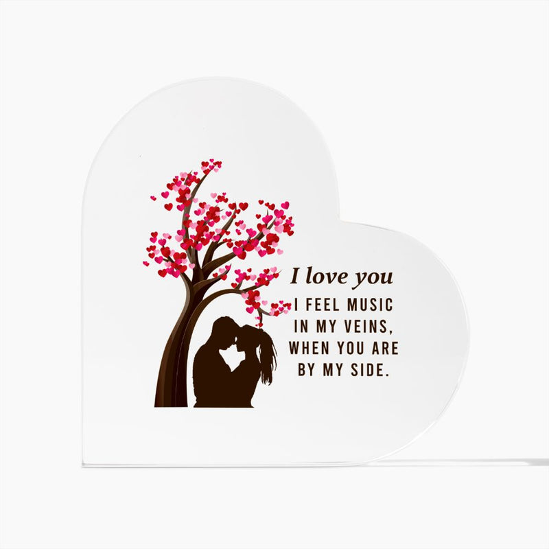 I love you | Acrylic Heart Plaque