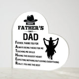 Happy Father's Day Dad | Heart Acrylic Plaque