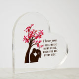 I love you | Acrylic Heart Plaque