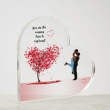 You are the missing piece to my heart | Acrylic Heart Plaque