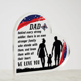 Dad Behind Every Strong Soldier | Acrylic Plaque