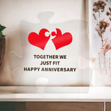 Together We Just Fit Happy Anniversary | Puzzle Acrylic Plaque