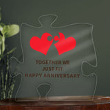 Together We Just Fit Happy Anniversary | Puzzle Acrylic Plaque