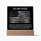 To My Wife | Square Acrylic Plaque