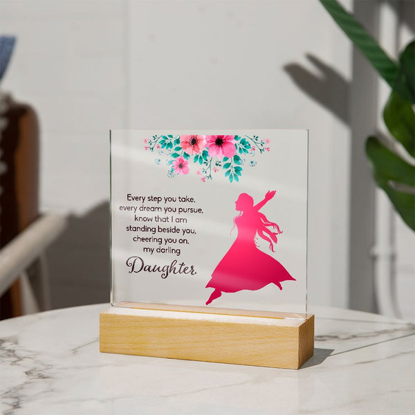 Daughter | Every Step You Take | Square Acrylic Plaque