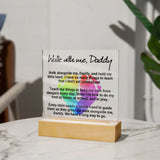 Walk With Me, Daddy | Square Acrylic Plaque