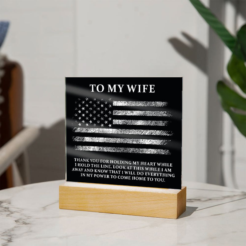 To My Wife | Square Acrylic Plaque