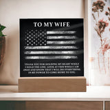 To My Wife | Square Acrylic Plaque