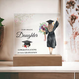 To My Amazing Daughter Congratulations On Your Graduation | Square Acrylic Plaque