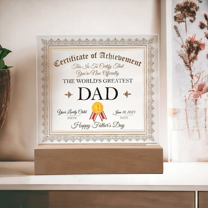 World's Greatest Dad | Square Acrylic Plaque