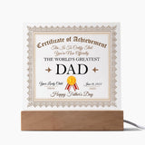 World's Greatest Dad | Square Acrylic Plaque