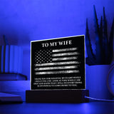 To My Wife | Square Acrylic Plaque