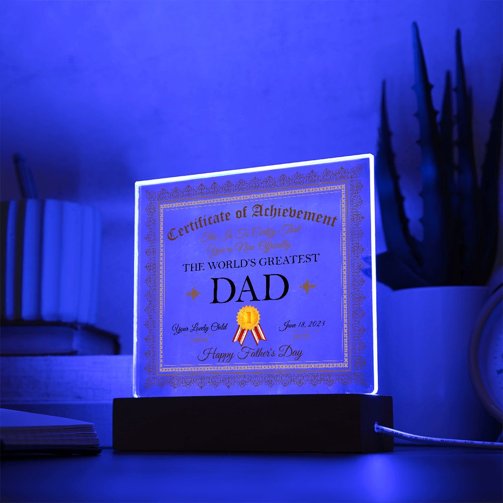 World's Greatest Dad | Square Acrylic Plaque