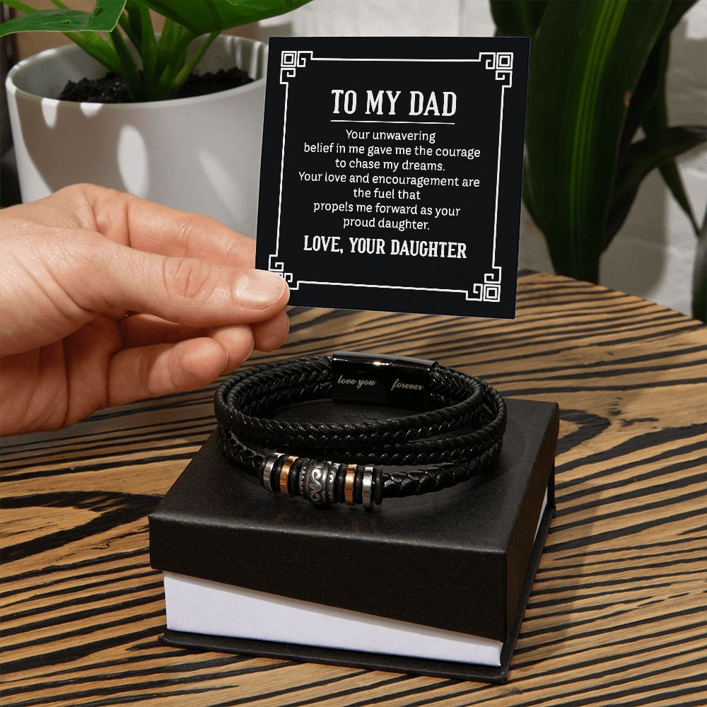 To My Dad  Love Your Daughter | Love You Forever Bracelet