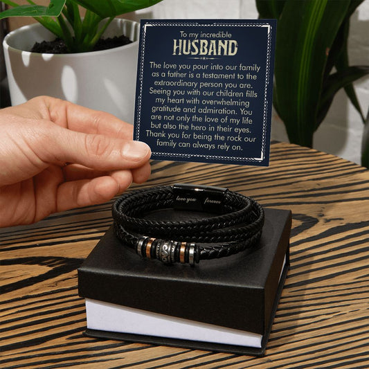 To My Incredible Husband | Love You Forever Bracelet