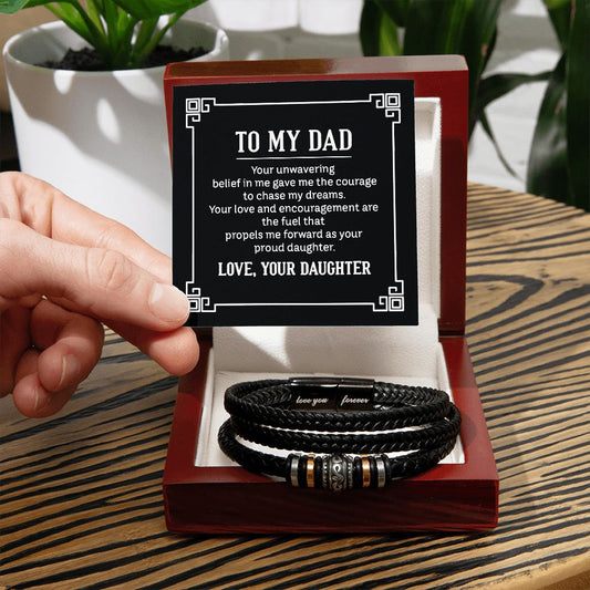 To My Dad  Love Your Daughter | Love You Forever Bracelet
