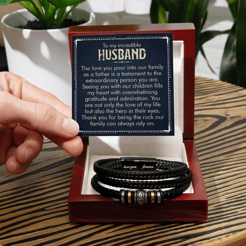 To My Incredible Husband | Love You Forever Bracelet