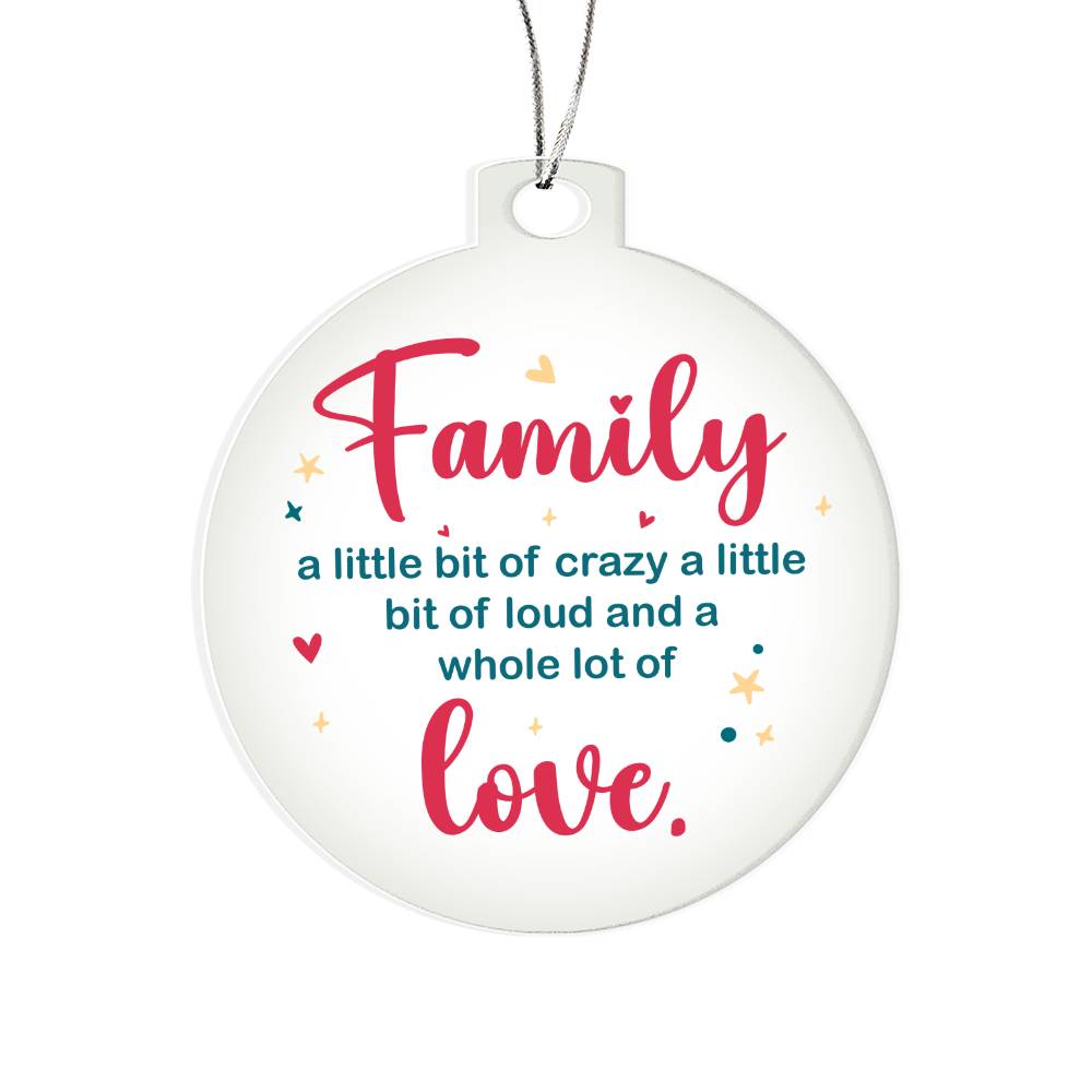 Family Acrylic Christmas Ornament