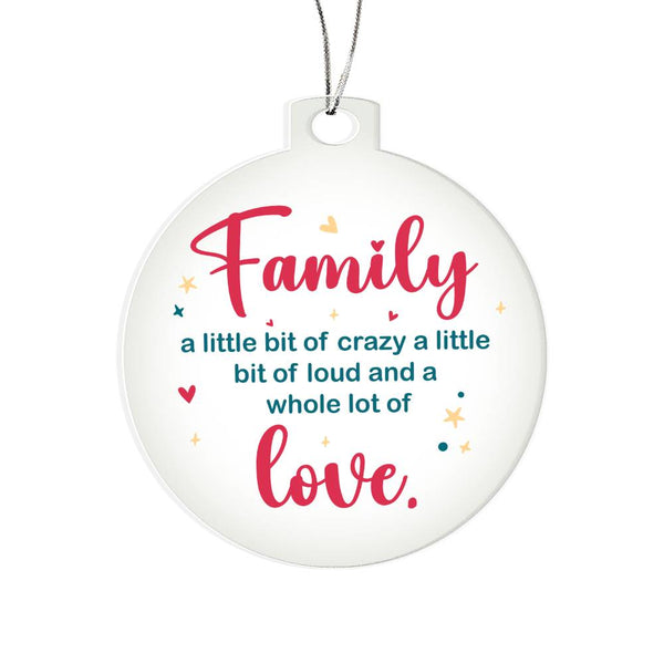 Family Acrylic Christmas Ornament