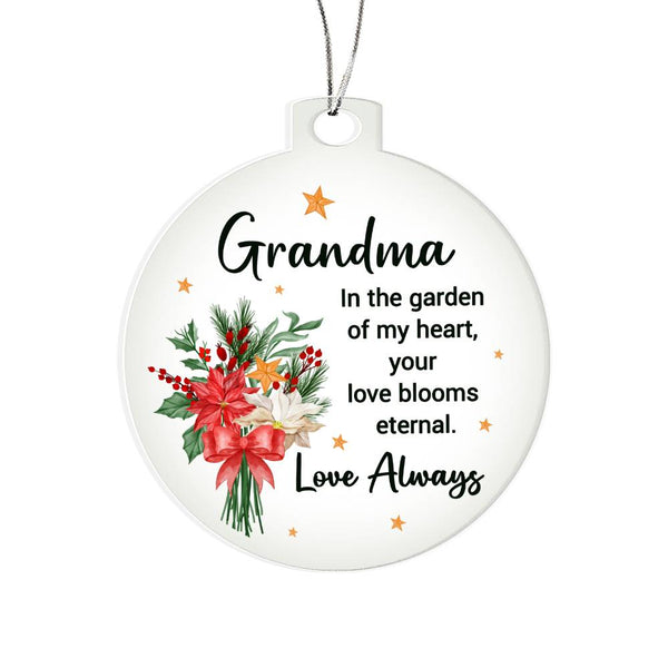 In The Garden Of My Heart- Acrylic Christmas Ornament