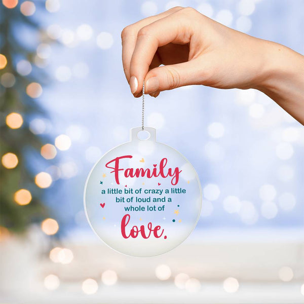 Family Acrylic Christmas Ornament