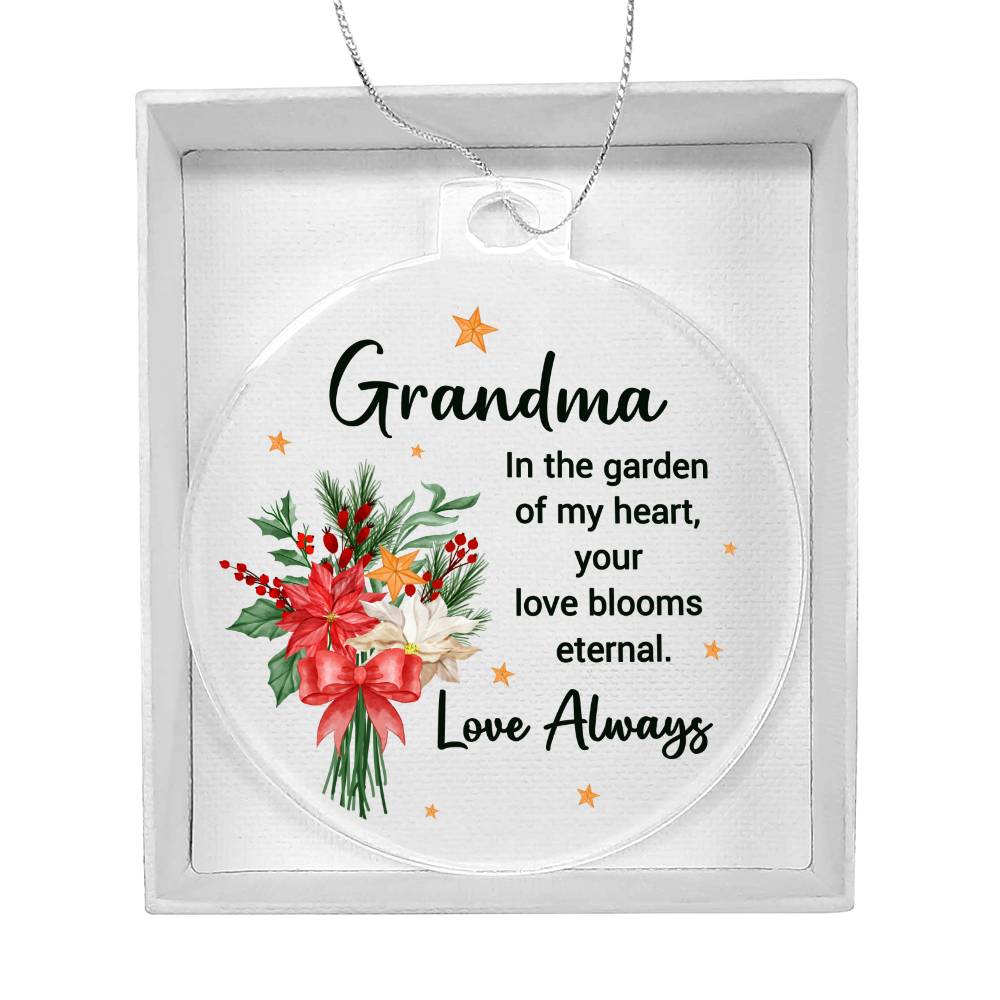 In The Garden Of My Heart- Acrylic Christmas Ornament