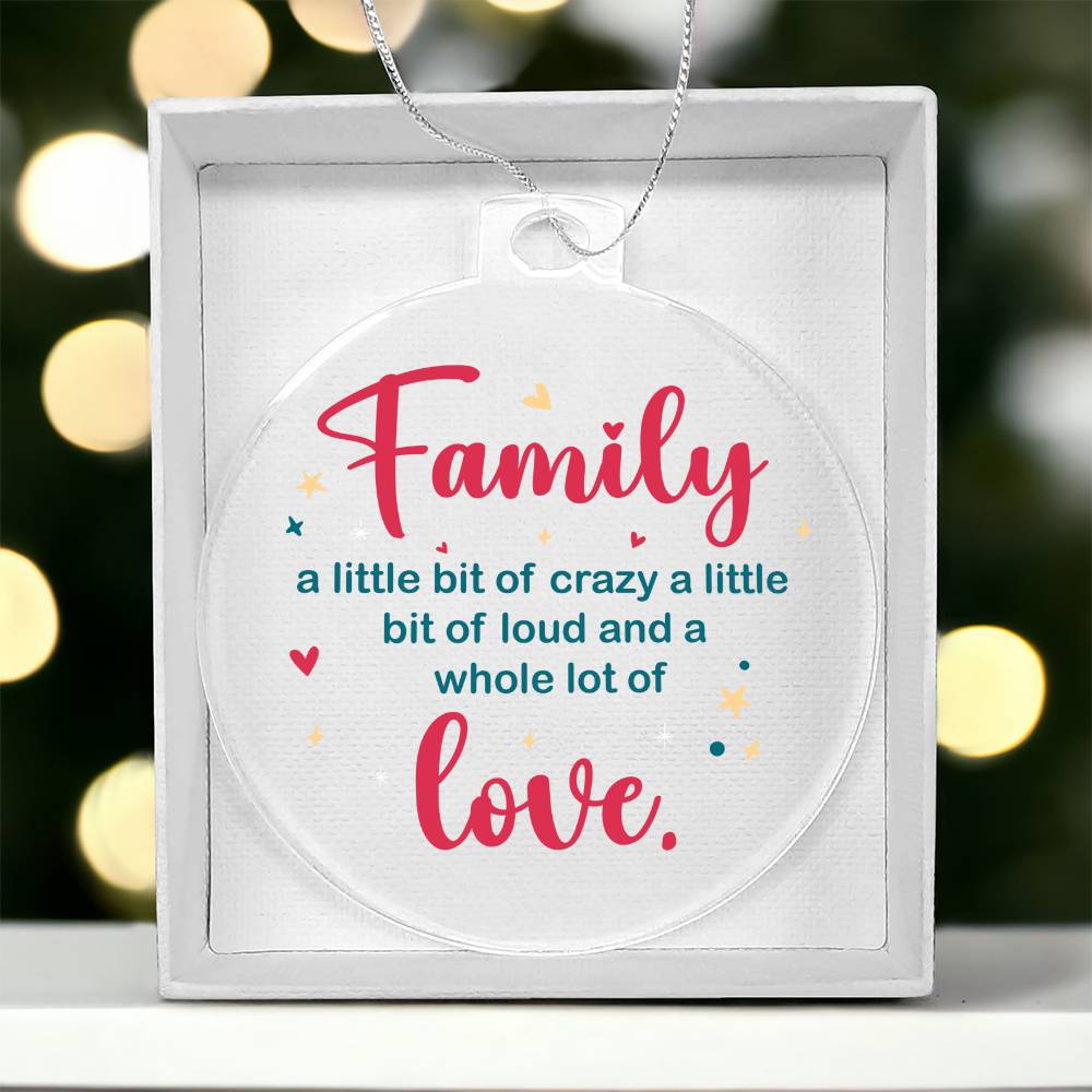 Family Acrylic Christmas Ornament