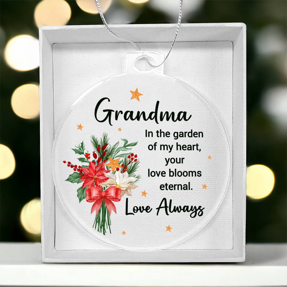 In The Garden Of My Heart- Acrylic Christmas Ornament