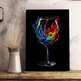 When It Pours | Abstract Wine Canvas Wall Art